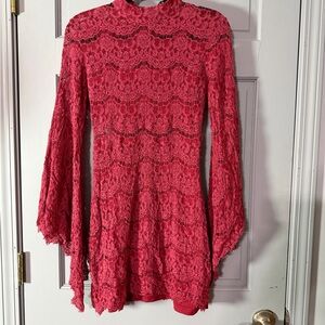Lulu's Scarlet Lace Dress whimsigoth witchy fairy grunge